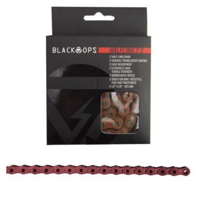 Chain Black-Ops 1/2x1/8 Half Link 2.0 1s Translucent-Red 102 Links