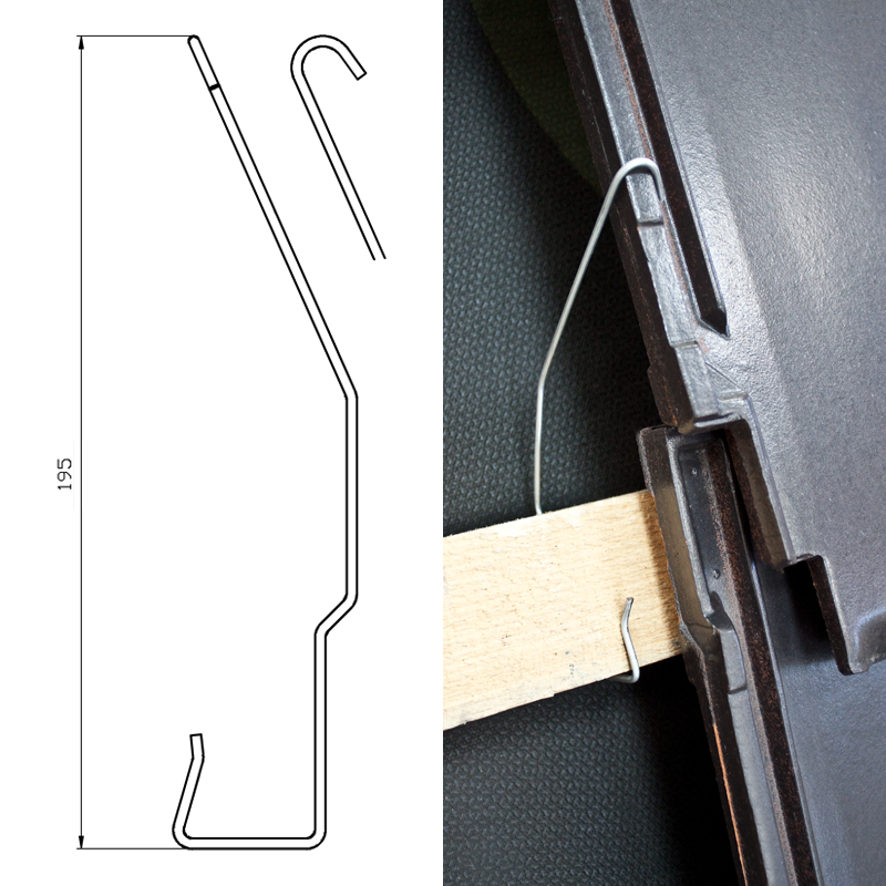 Seitenfalzklammern Sturmklammern Sturmklammer für Tondachziegel 250 Stück MD-PL