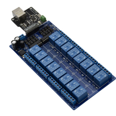 Ethernet Control Module With 16CH Relay For LAN WAN WEB Server RJ45 Android iOS