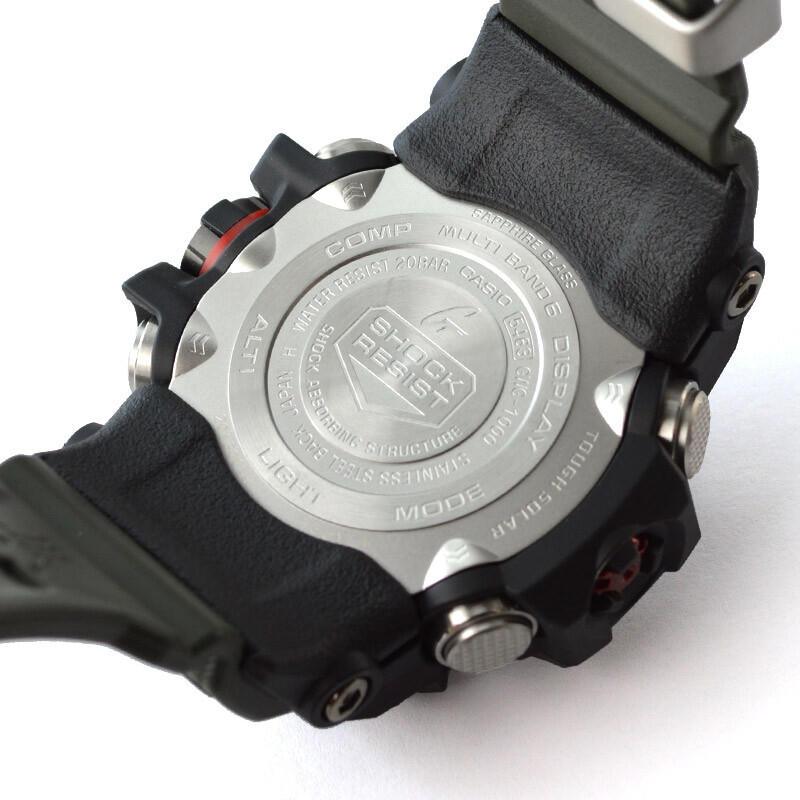 Pre-owned Casio G-shock Mudmaster Gwg-1000-1a3jf Radio Solar Analog Digital Watch 56.1mm