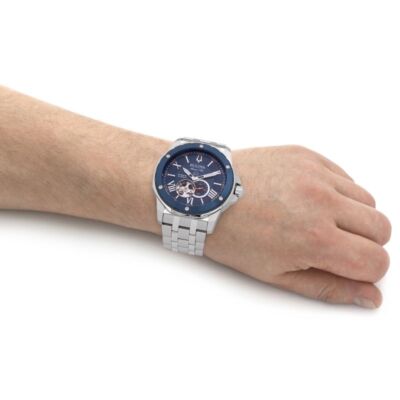 Pre-owned Bulova Silver Mens Analogue Watch Marine Star 98a302