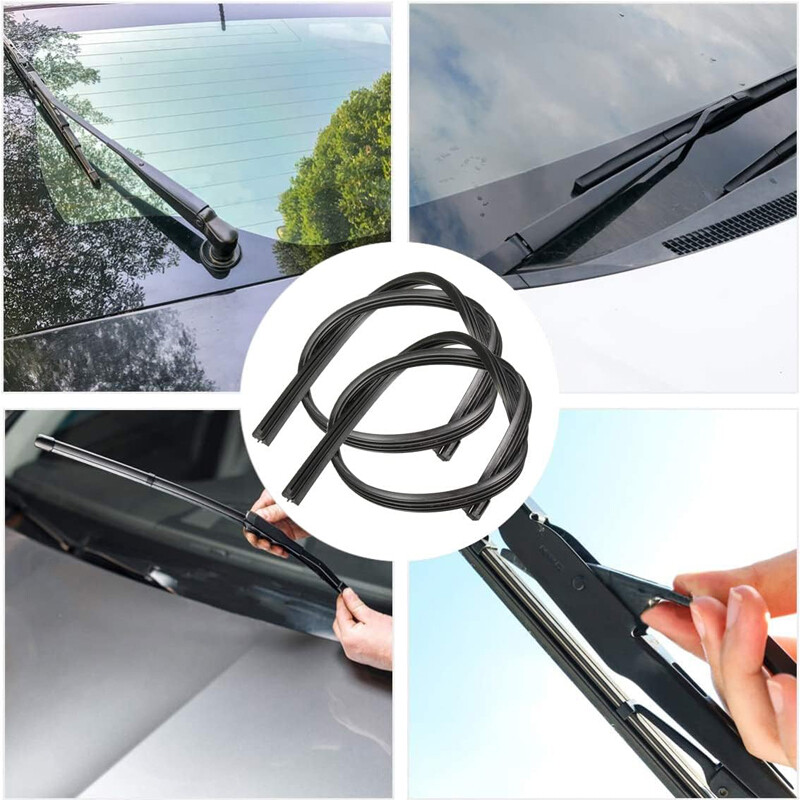 4x Durable Soft Car Bus Auto Rubber Frameless Windshield Wiper Refills Blade 28"