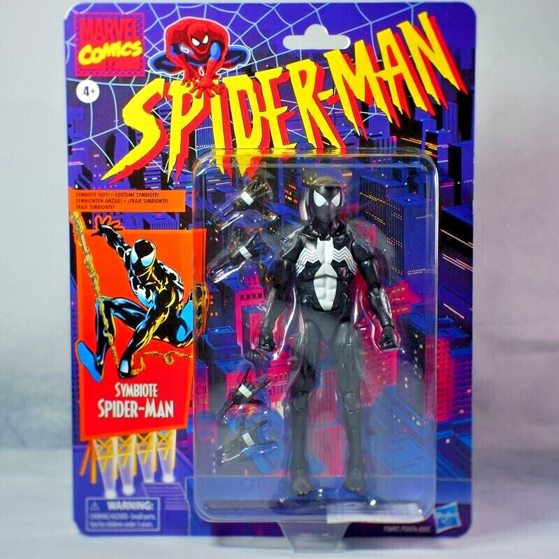 Toy Spider-man Marvel Legends Retro Series 6 Inch Symbiote Black Suit New
