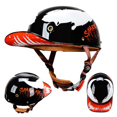 DOT Release Half Duck Hat Helmet Multicolor Motorcycle Baseball Retro Helmets