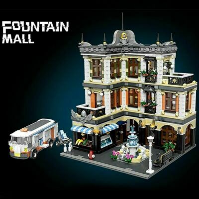 Building Blocks Sets City Street View Fountain Square Model Bricks Toys Kids