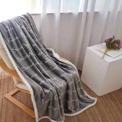 Blanket for two Large Soft sofa milk fleece lamb blanket warm bed faux fur