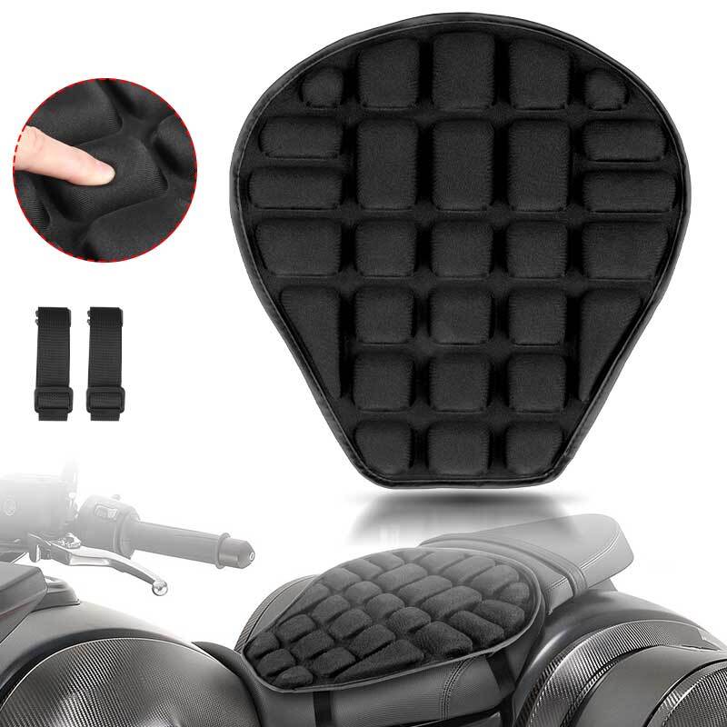 Motorcycle Comfort Gel Seat Cushion Pillow Pad Cover Universal Pressure Relief