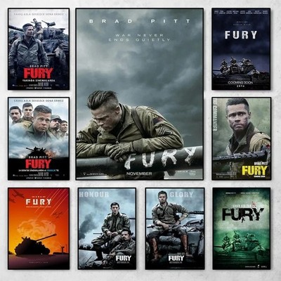 Movie Fury Poster Print Film Character Canvas Painting Modern Wall Art Picture