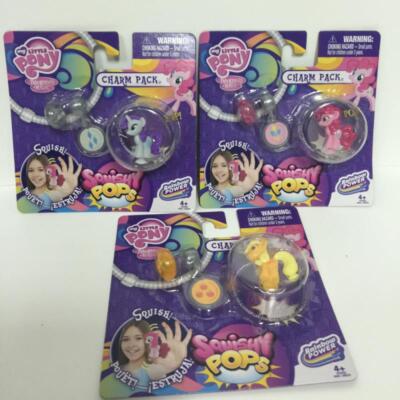 My Little Pony Squishy Pops Charm Pack Apple Jack Rarity and Pinkie Pie New