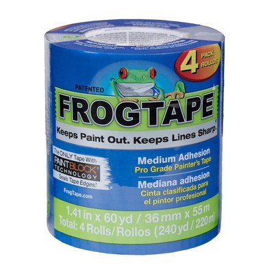 Frogtape 1.41 In. W X 60 Yd. L Blue Medium Strength Painter'S Tape 4 Pk