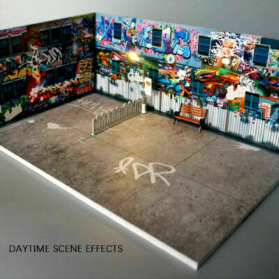 1/64 Diorama Scene Model Car Parking lot Scenery Background Display W/LED light