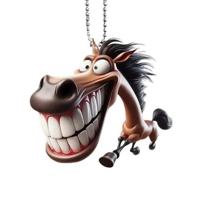 Playful Horse Decoration Bright Horse Accent Piece Car Horse Hanging Decoration