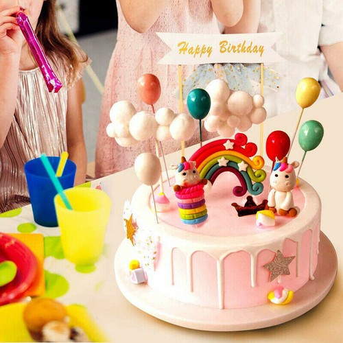 Tortendeko Geburtstag Kuchen kinder Einhorn Kuchen Topper 16er Set einsch