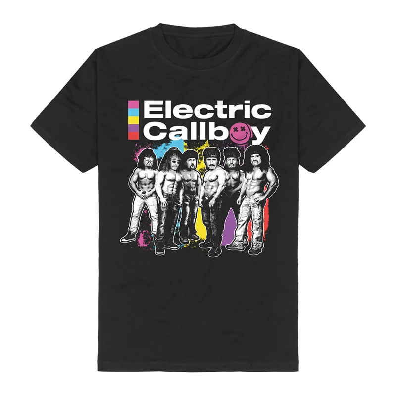 Vtg Electric Callboy Band Members Heavy Cotton All Size Black