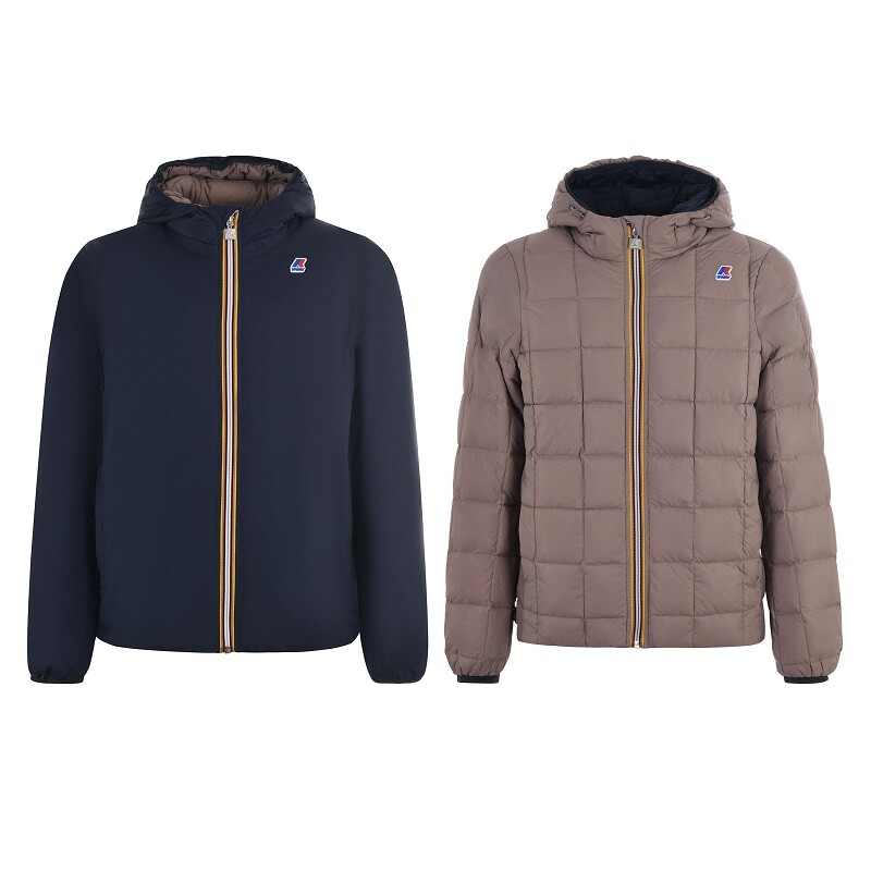 

Куртка двусторонняя K-WAY Jacques Thermo Plus.2 Double K111BEW Kway Blue Beige, Blue depth-beige taupe
