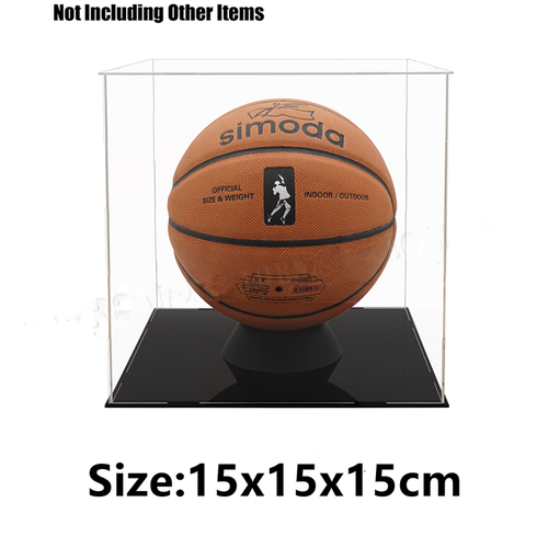 Clear Acrylic Display Case Perspex Box Plastic Black Base Dustproof Four Sizes