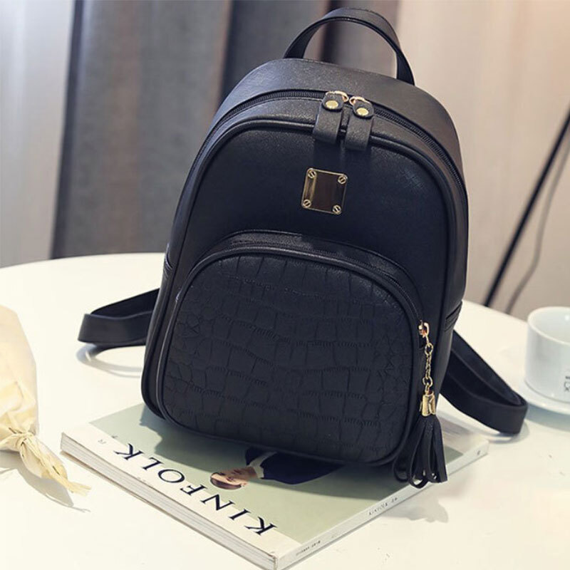 Womens Swans Mini Backpack PU Leather Shoulder School Rucksack Girls Travel Bag