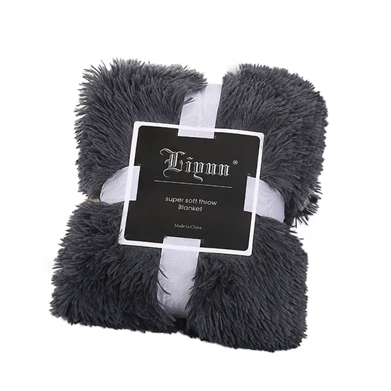 Super Soft Blanket Long Shaggy Fuzzy Fur Faux Throw Blanket