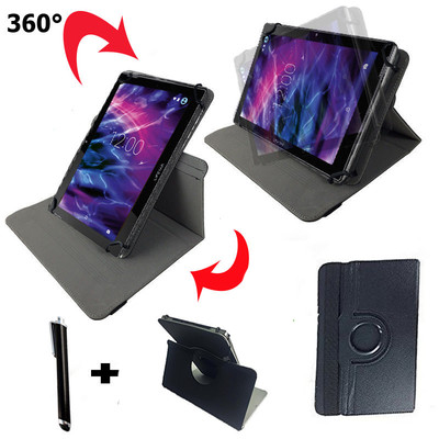 9 zoll Tablet Tasche -  Time2® Tablet 9 Hülle Etui - 360° Schwarz