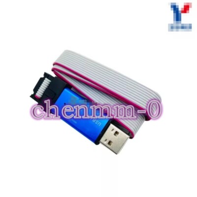 1PCS 51 AVR microcontroller isp download line USBasp ISP programmer burner #ZJ