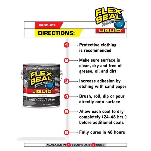 Flex Seal Black Liquid Rubber Sealant Coating
