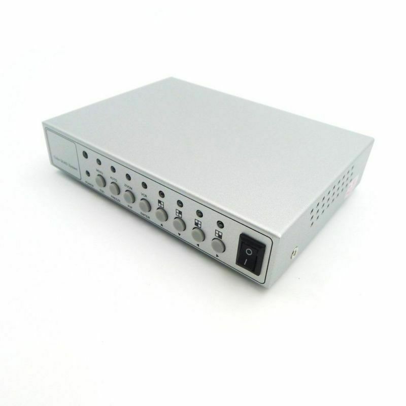 Podofo HD Video Quad Splitter CCTV Video Camera Processor System Kits Metal UPS