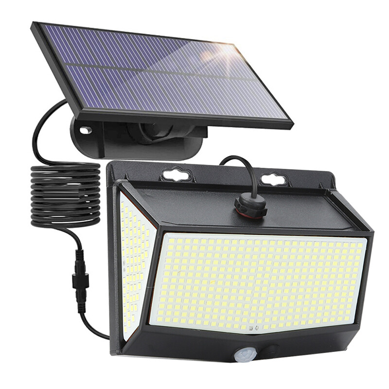 468 LED Solar Split Panel Motion Sensor Light Garden Yard Security Lamp Outdoor
