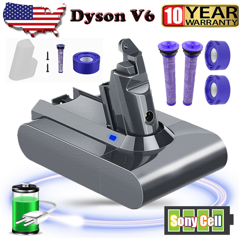 8600mAh V6 Battery Replacement For Dyson V6 Animal DC58 SV04