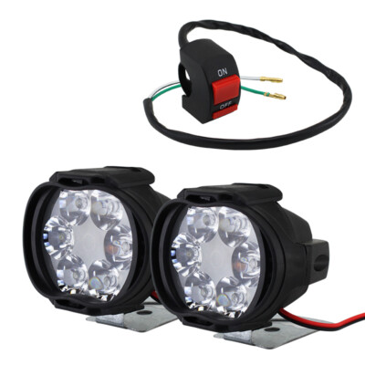 2PCS LED Spot Light Headlight Fog Lamp for Motorcycle Offroad ATV Scooters US