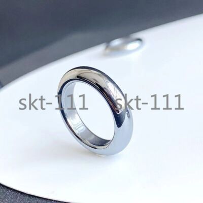 Natural Terahertz Gemstone Silver Ring Health Healing 5-13#