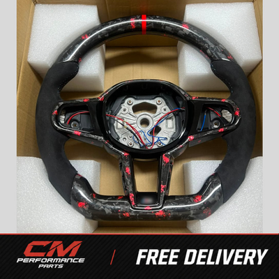 BMW 4 Series G22 G23 M Performance Leather Matte Carbon Steering Wheel
