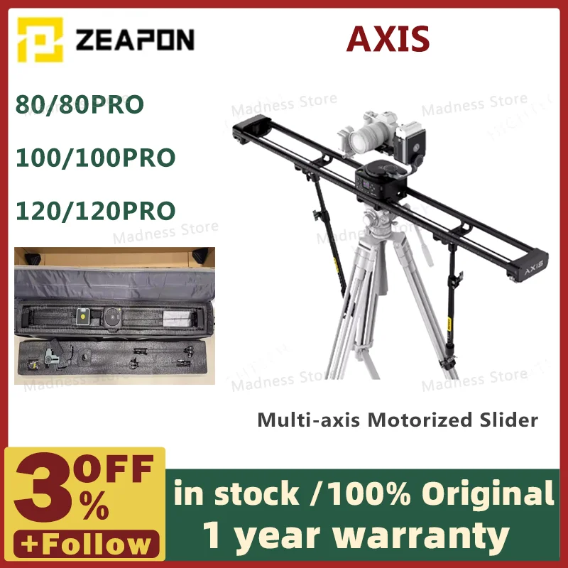 Zeapon AXIS 80Pro 100Pro 120Pro Multi-axis Motorized Slider Carbon Fiber Camera