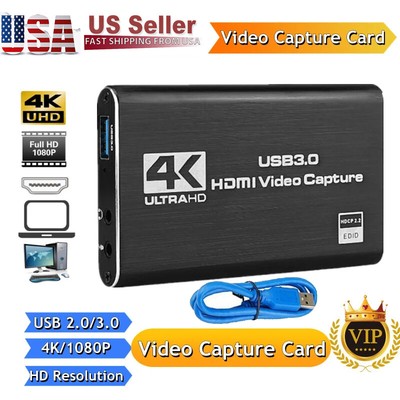 Audio Capture Card, USB 3.0 Capture Card Video Game Capture for Streaming Works