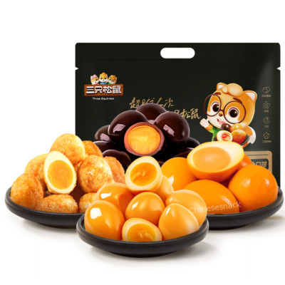 64 Pieces Three Squirrels Quail Eggs 4 Flavors Mixed Chinese Snacks 三只松鼠多味鹌鹑蛋