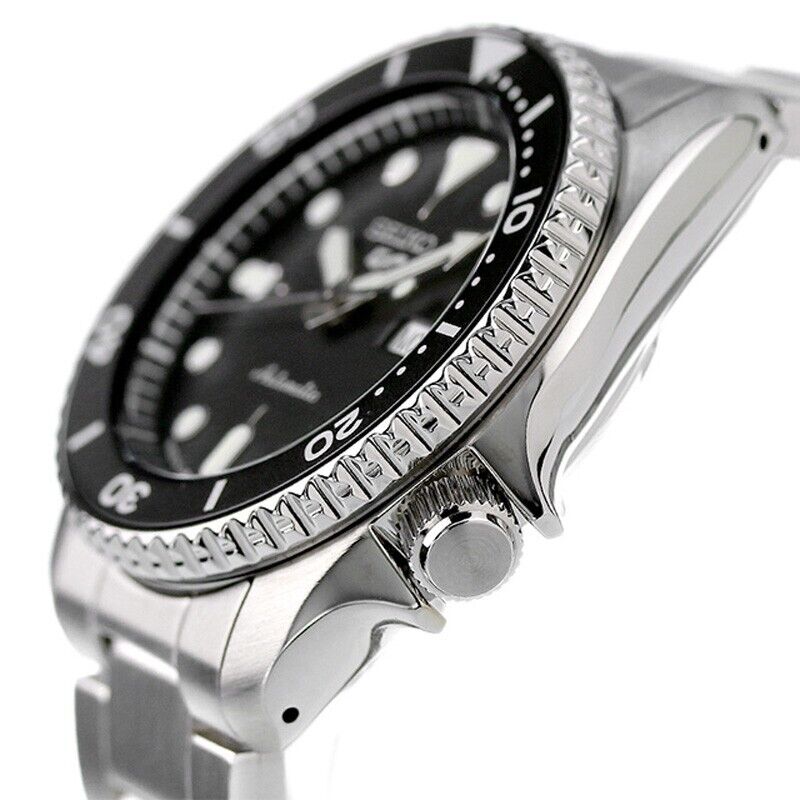 Pre-owned Seiko 5 Sports Sbsa225 Black Dial Automatic Mechanical Diver Men Watch Japan