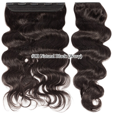THICK Clip In Remy 100% Human Hair Extensions Full Head One Piece Beeline Honey