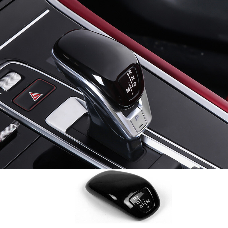 Carbon Fiber Red ABS Gear Shift Knob Cover For Porsche Panamera 2010-2016 - Interior Trim Sticker