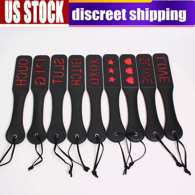 Double Layer PU Leather Spanking Paddle SM Horse Whip Flogger Slap Bondage Slave