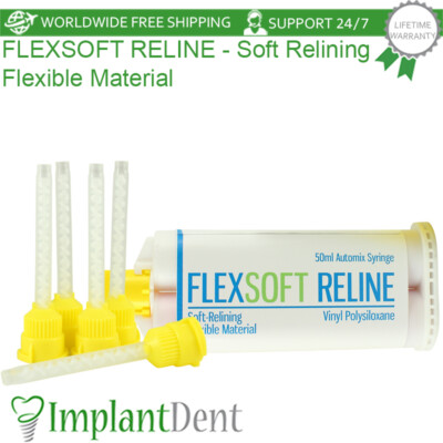 Dental Flex Soft Reline Denture 50ml Flexible Material Dentistry Silicone Liner