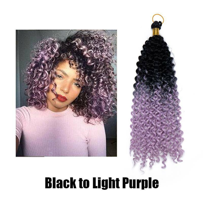 14" Passion Twist Crochet Braids Water Wave Wavy Hair Extensions Omber Colors US