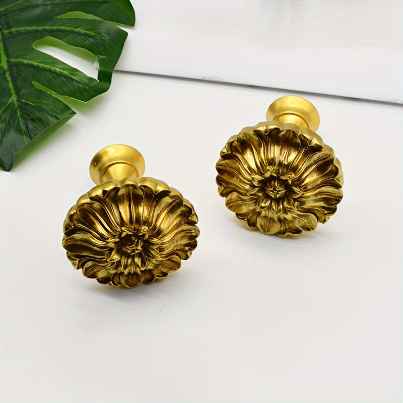 2pcs Resin Curtain TieBacks Floral Pattern Strong Wall Hooks Home Decoration