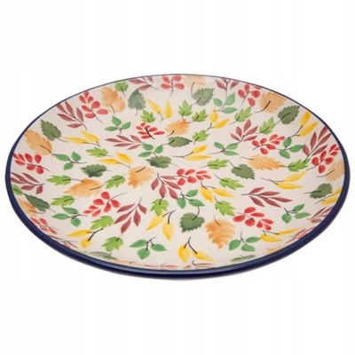 Bolesławiec Dessertteller, Frühstücksteller 20cm, Handarbeit, Unikat Deko