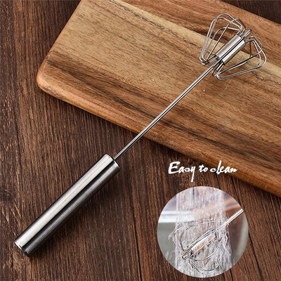 Stainless Steel Egg Whisk Hand Push Whisk Blender for Blending O5I2