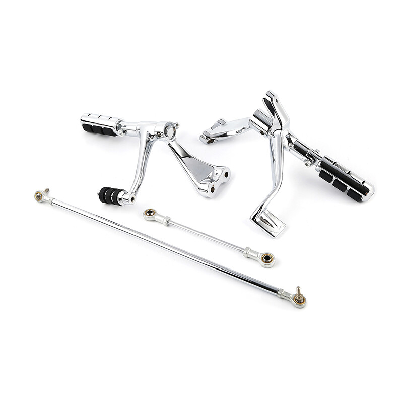 Chrome Forward Controls Kit Pegs Levers Linkages For Harley Sportster 883 1200