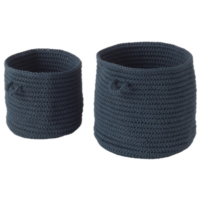 IKEA NORDRANA Korb 2er-Set Blau Polypropylen Kleinaufbewahrung Körbe NEU