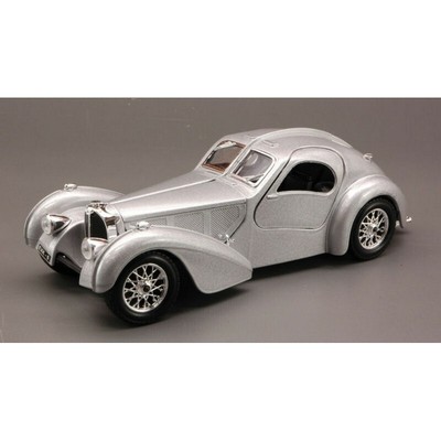 BURAGO BU22092S BUGATTI ATLANTIC 1936 SILVER 1:24 MODELLINO DIE CAST MODEL compa