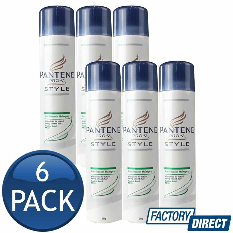 6 X Pantene Pro V Hairspray Stay Smooth All Day Hold Natural
