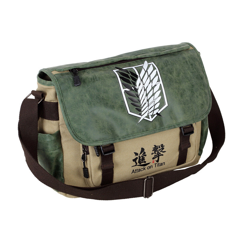 Anime Attack on Titan Shoulder Bag School Bag Messenger Bag Crossbody Bag Unisex