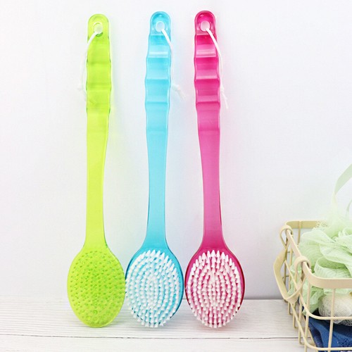 Long Handle Bath Body Brush Soft Back Shower Exfoliating Skin Scrubber Massager