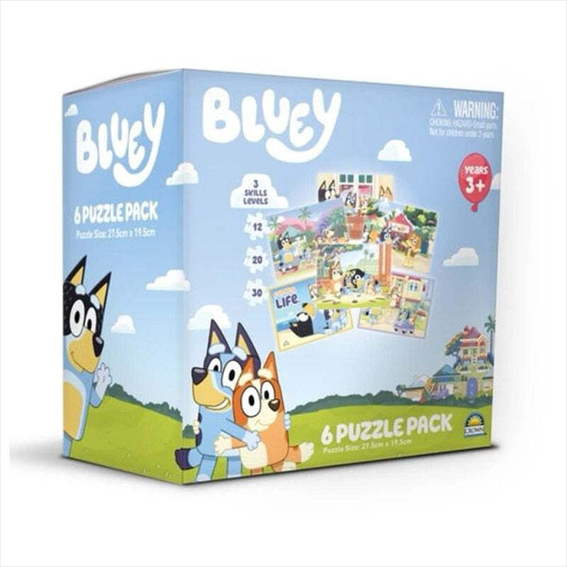 Bluey 6 in 1 Jigsaw Puzzle Pack